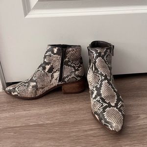 Snakeskin Ankle Booties